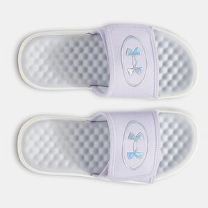 Under Armour Kids Slide Sandals - Light Purple and White